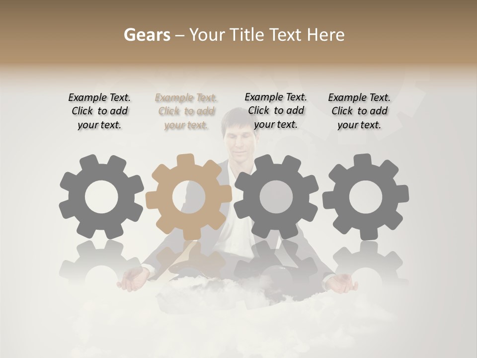 Yoga Man Black PowerPoint Template