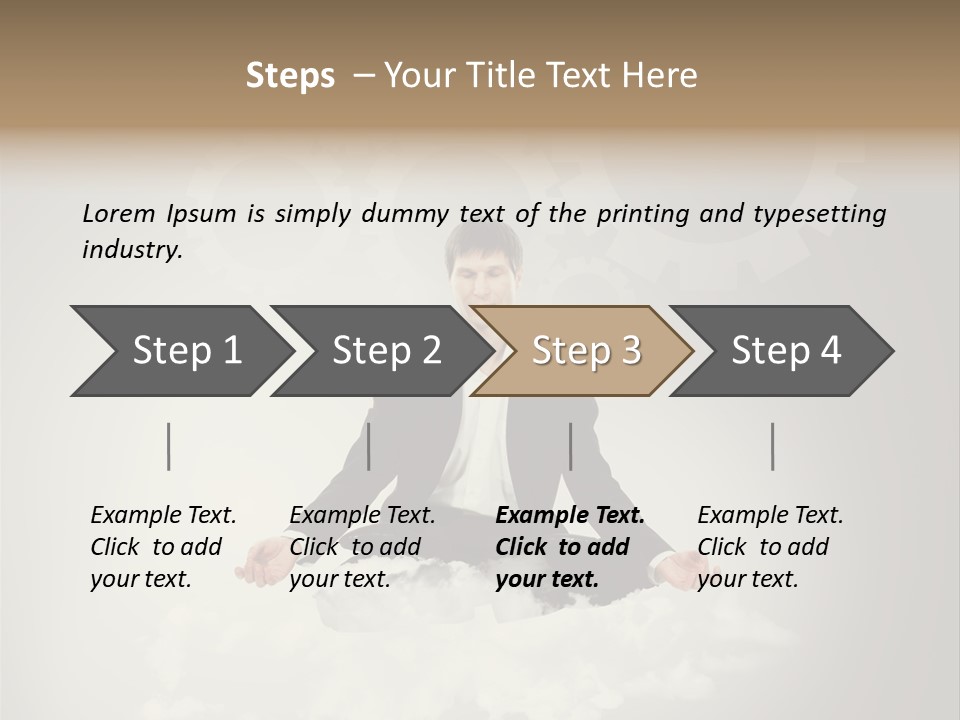 Yoga Man Black PowerPoint Template