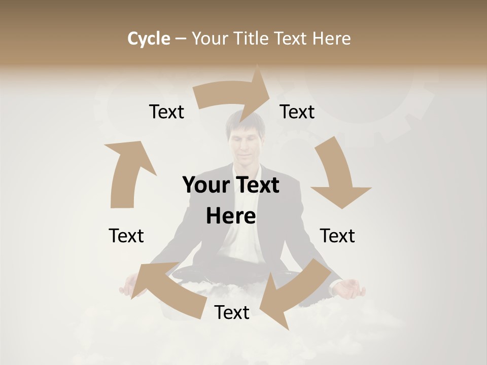 Yoga Man Black PowerPoint Template