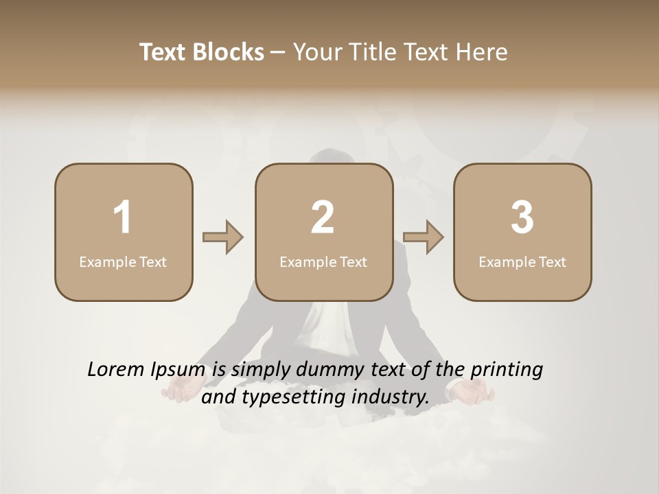 Yoga Man Black PowerPoint Template