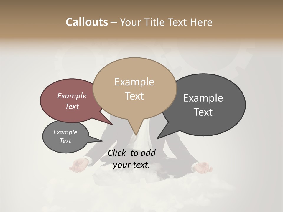 Yoga Man Black PowerPoint Template