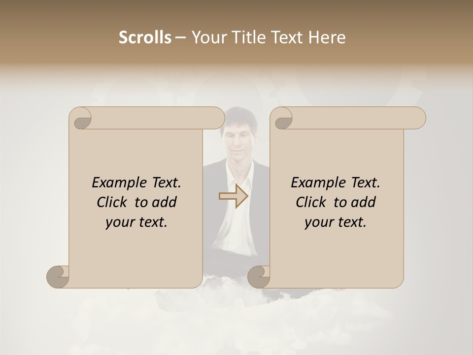 Yoga Man Black PowerPoint Template