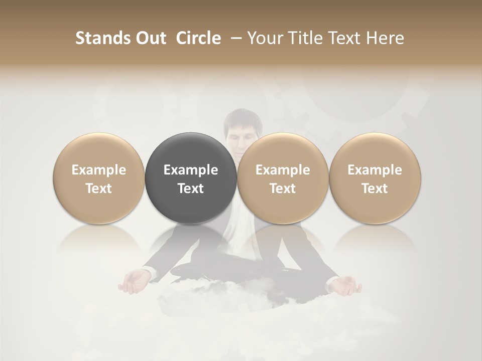 Yoga Man Black PowerPoint Template