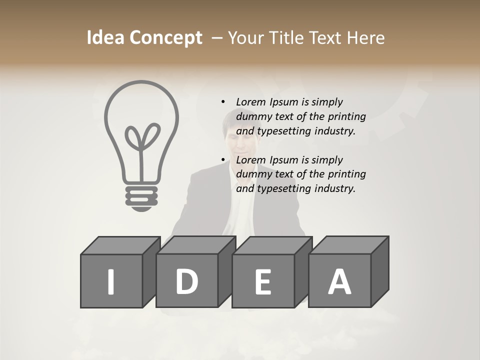 Yoga Man Black PowerPoint Template