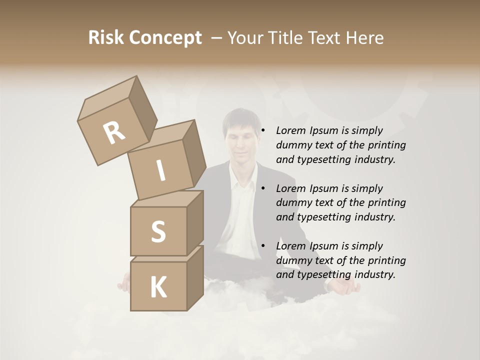 Yoga Man Black PowerPoint Template