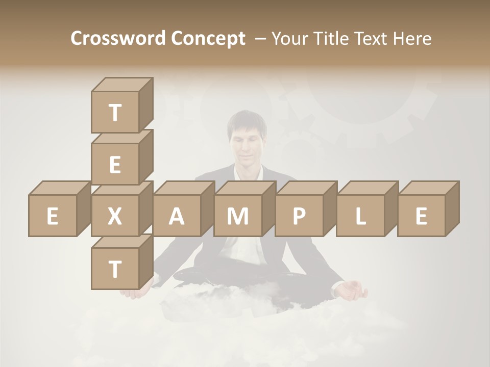 Yoga Man Black PowerPoint Template