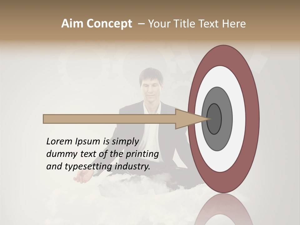 Yoga Man Black PowerPoint Template