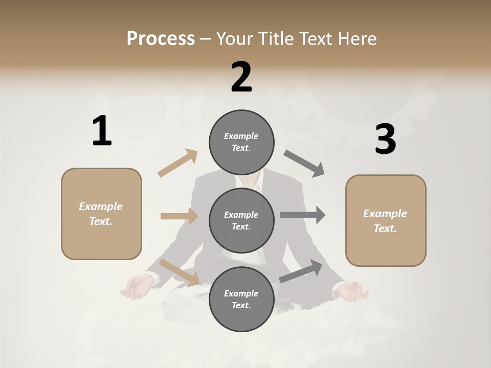 Yoga Man Black PowerPoint Template