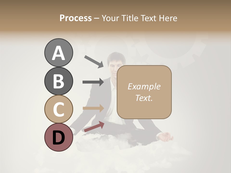 Yoga Man Black PowerPoint Template