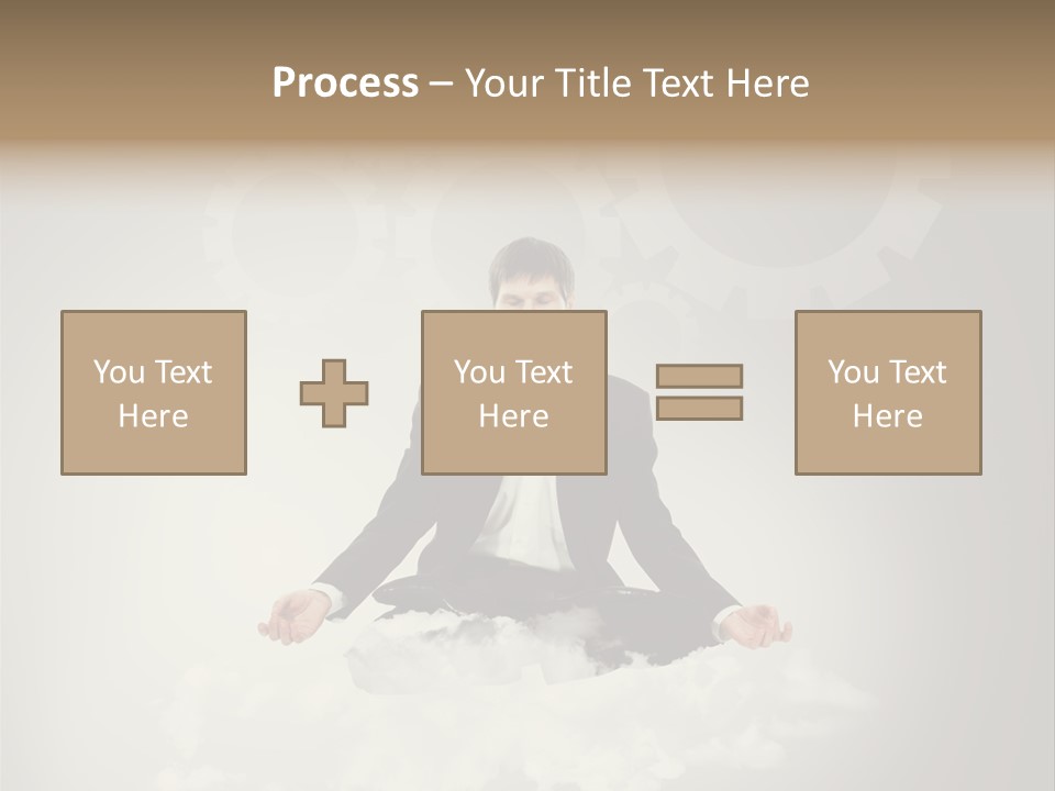Yoga Man Black PowerPoint Template