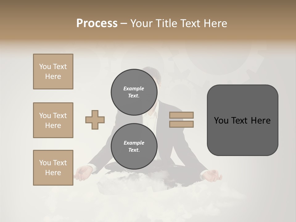 Yoga Man Black PowerPoint Template