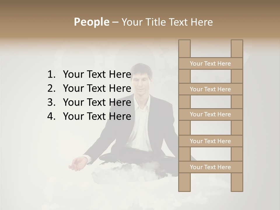 Yoga Man Black PowerPoint Template