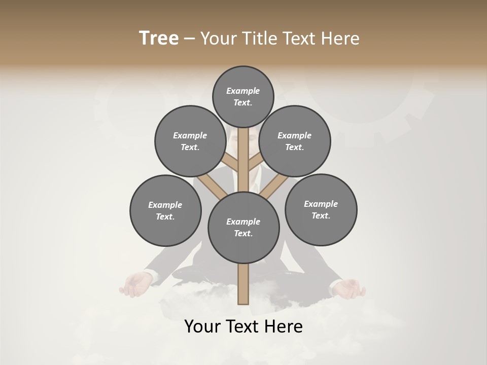 Yoga Man Black PowerPoint Template