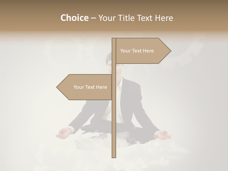 Yoga Man Black PowerPoint Template