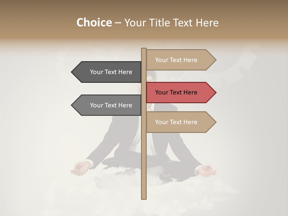 Yoga Man Black PowerPoint Template