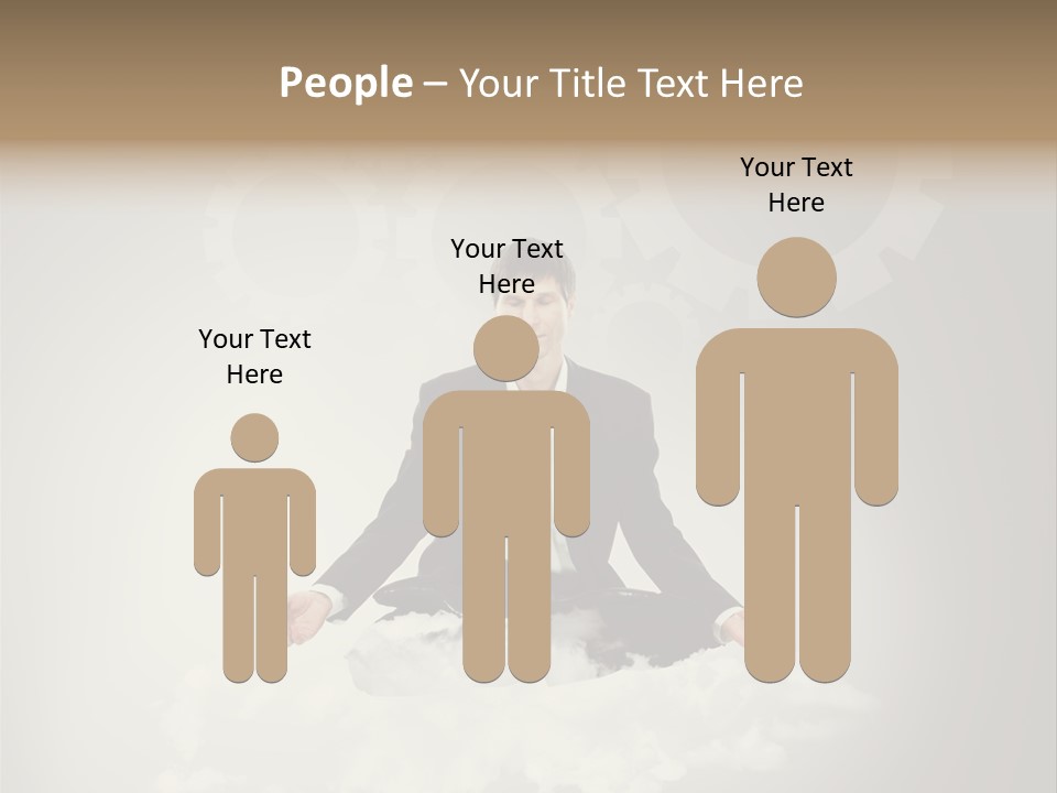 Yoga Man Black PowerPoint Template