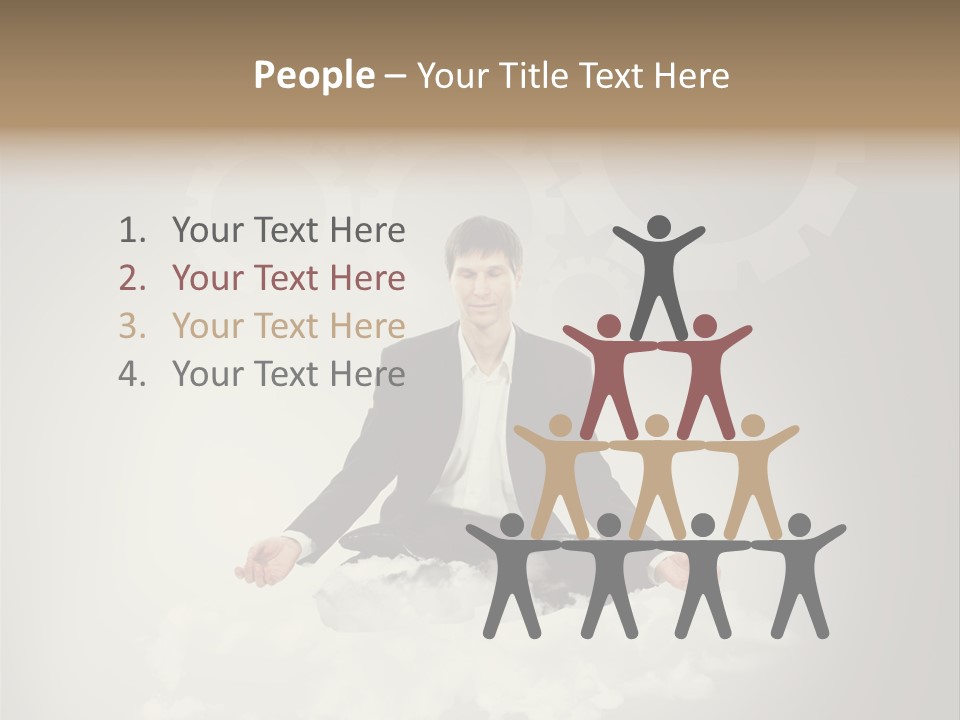 Yoga Man Black PowerPoint Template