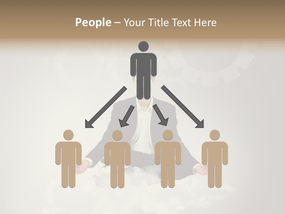 Yoga Man Black PowerPoint Template