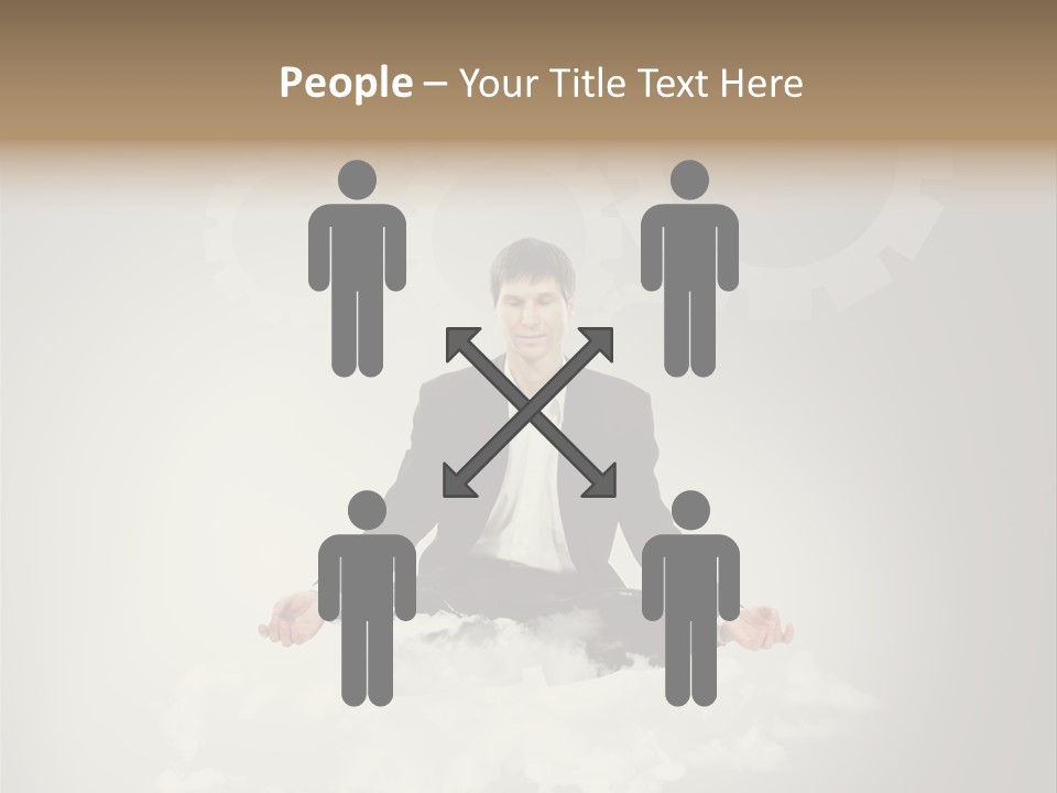 Yoga Man Black PowerPoint Template