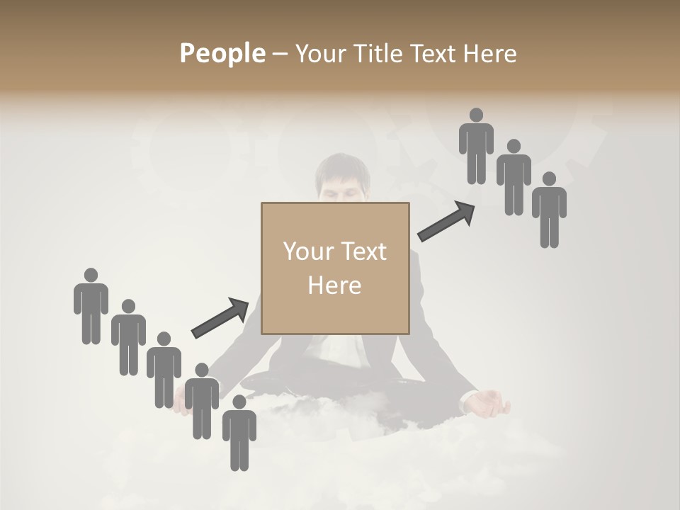 Yoga Man Black PowerPoint Template