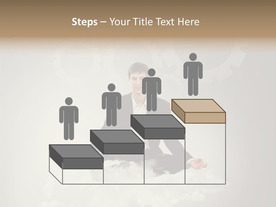 Yoga Man Black PowerPoint Template