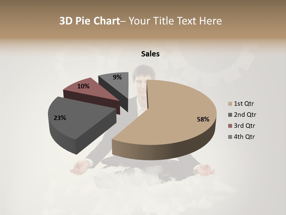 Yoga Man Black PowerPoint Template