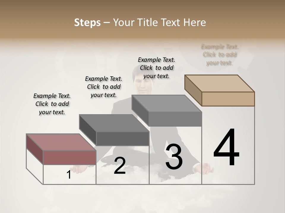Yoga Man Black PowerPoint Template
