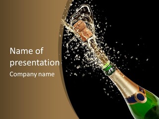 Drink Champaign Alcoholic PowerPoint Template