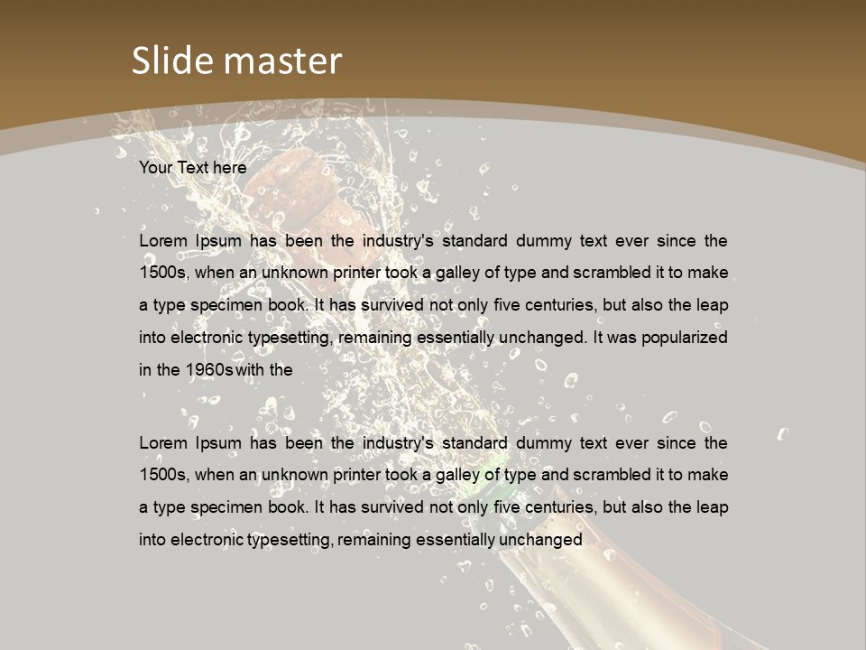 Drink Champaign Alcoholic PowerPoint Template