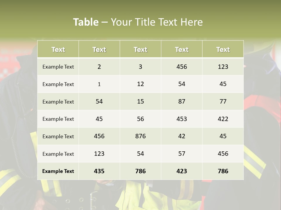 Feuerwehrmann Schutzkleidung Fire Brigade Firefighter Firefighters Firefighter Men PowerPoint Template