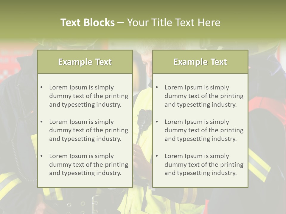 Feuerwehrmann Schutzkleidung Fire Brigade Firefighter Firefighters Firefighter Men PowerPoint Template