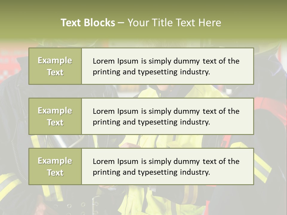 Feuerwehrmann Schutzkleidung Fire Brigade Firefighter Firefighters Firefighter Men PowerPoint Template