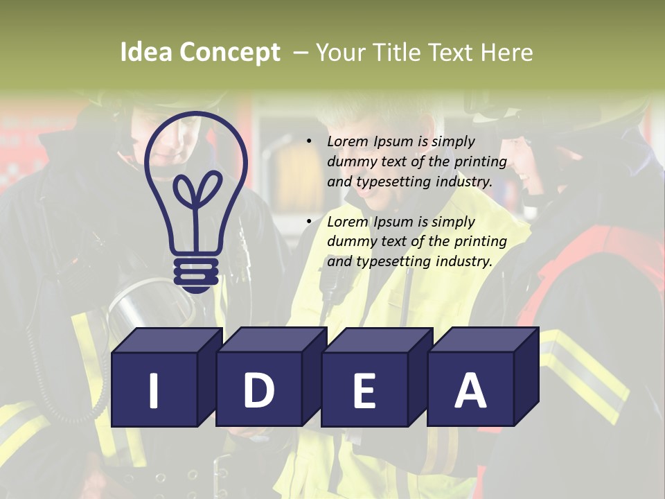 Feuerwehrmann Schutzkleidung Fire Brigade Firefighter Firefighters Firefighter Men PowerPoint Template