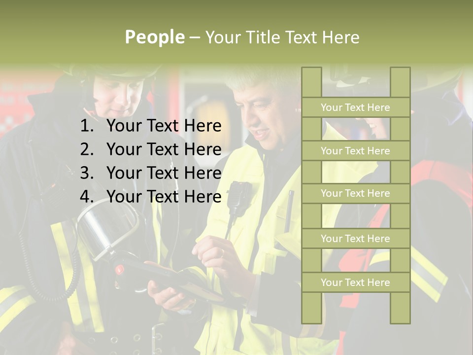 Feuerwehrmann Schutzkleidung Fire Brigade Firefighter Firefighters Firefighter Men PowerPoint Template