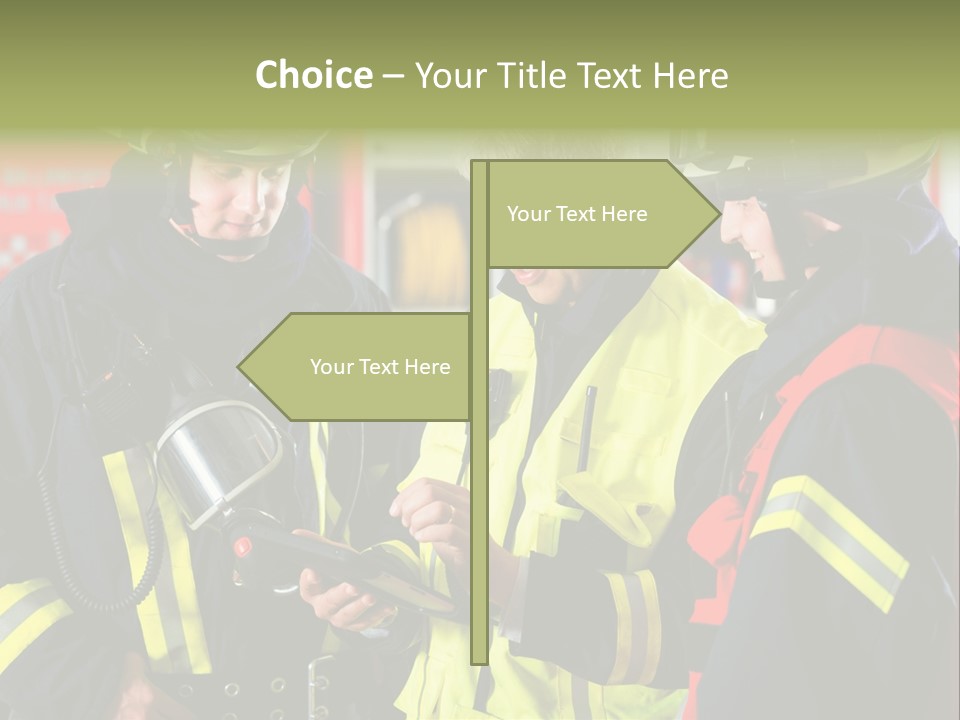 Feuerwehrmann Schutzkleidung Fire Brigade Firefighter Firefighters Firefighter Men PowerPoint Template