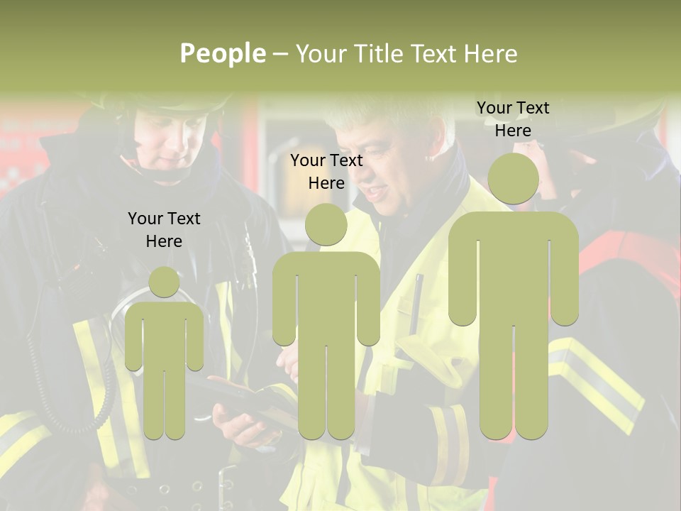 Feuerwehrmann Schutzkleidung Fire Brigade Firefighter Firefighters Firefighter Men PowerPoint Template