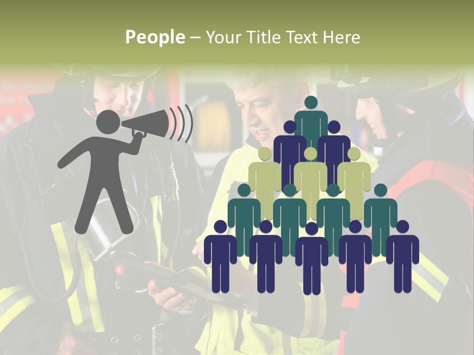 Feuerwehrmann Schutzkleidung Fire Brigade Firefighter Firefighters Firefighter Men PowerPoint Template