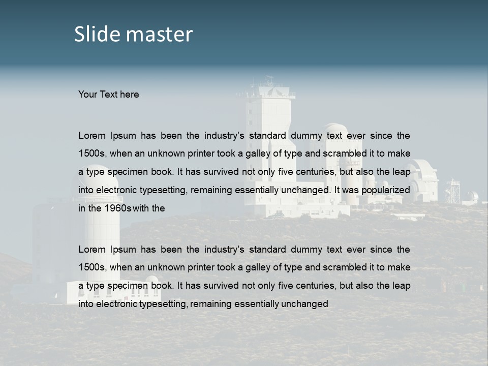 Heaven Volcano Blue PowerPoint Template