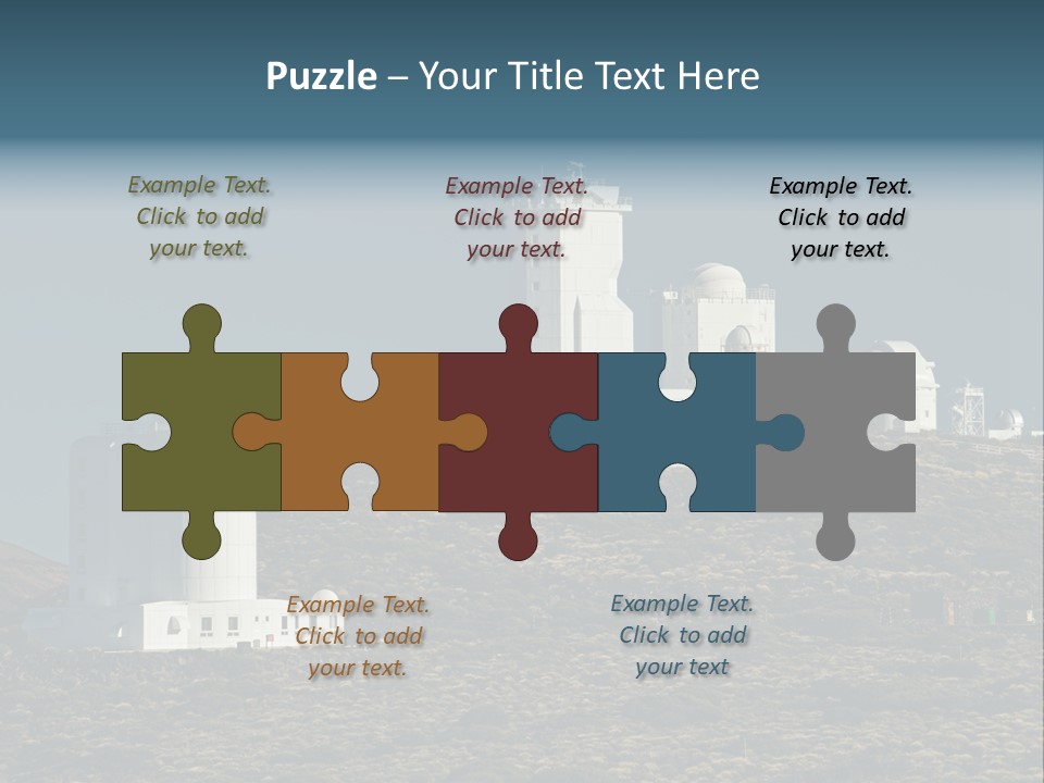 Heaven Volcano Blue PowerPoint Template