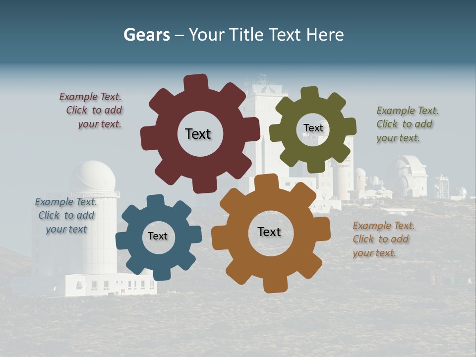 Heaven Volcano Blue PowerPoint Template