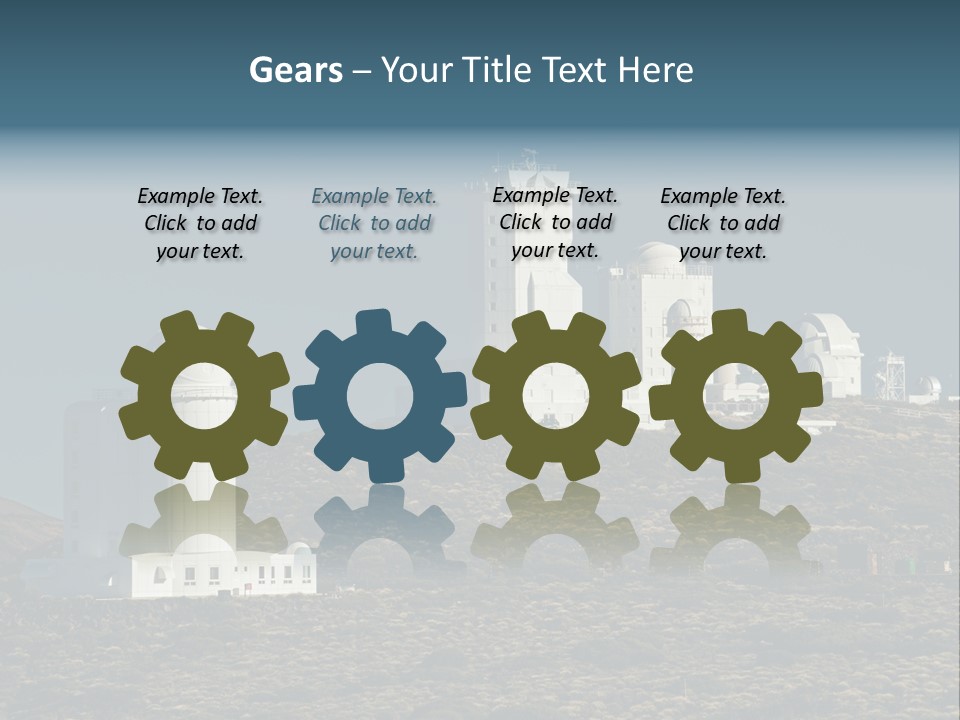 Heaven Volcano Blue PowerPoint Template