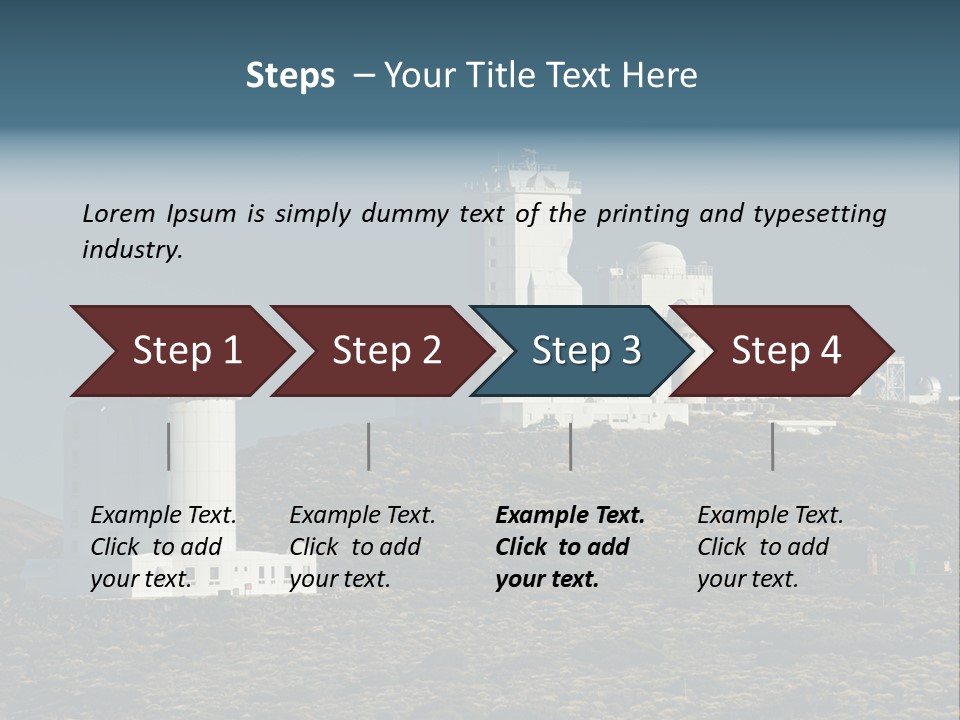 Heaven Volcano Blue PowerPoint Template