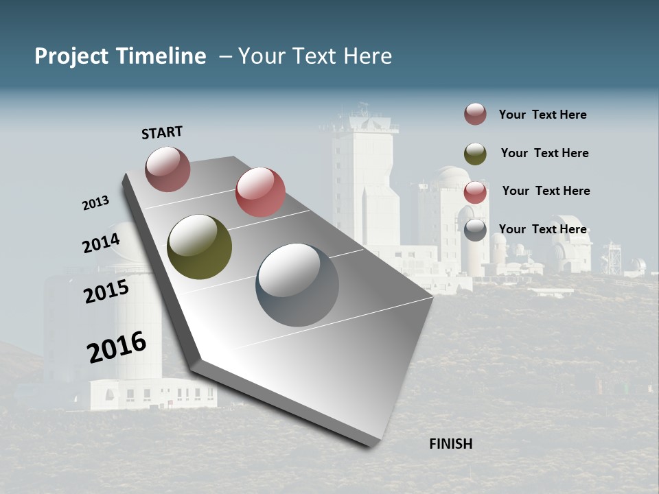 Heaven Volcano Blue PowerPoint Template