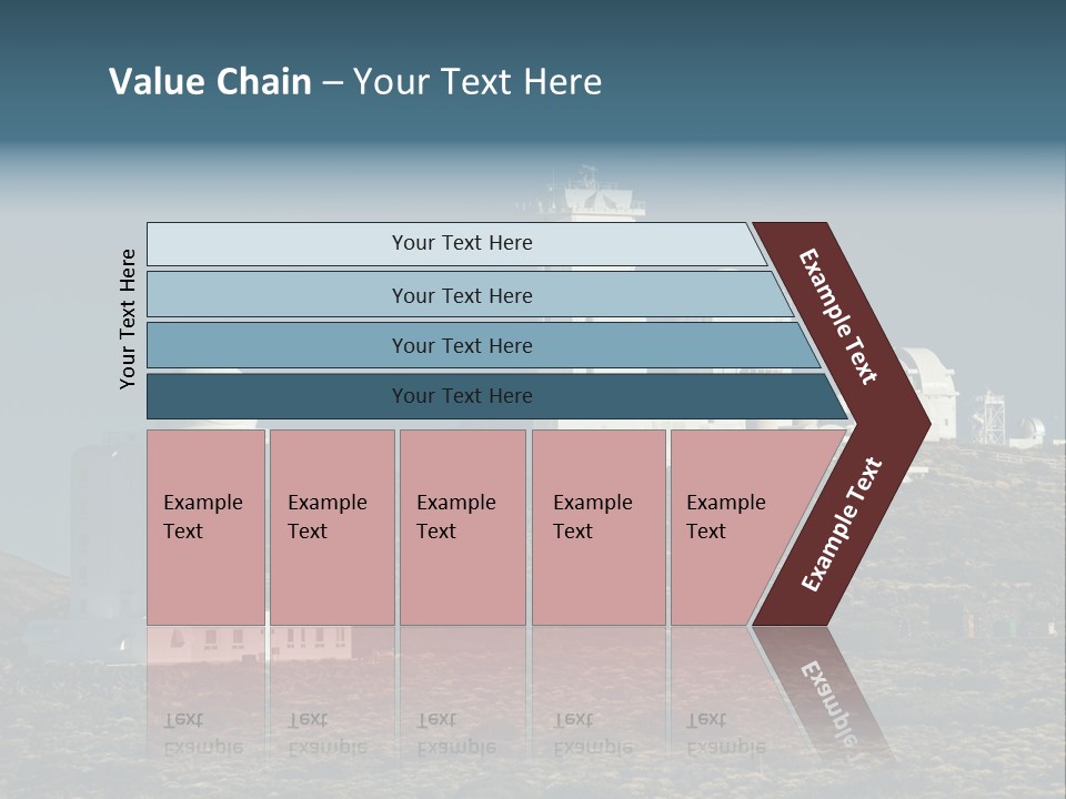 Heaven Volcano Blue PowerPoint Template