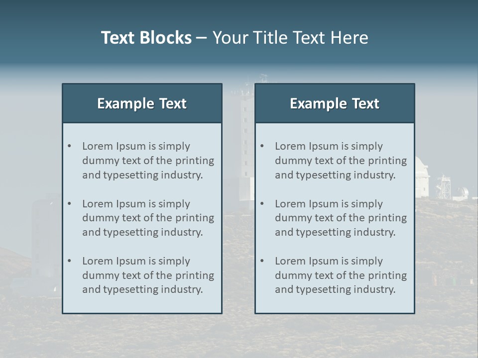Heaven Volcano Blue PowerPoint Template
