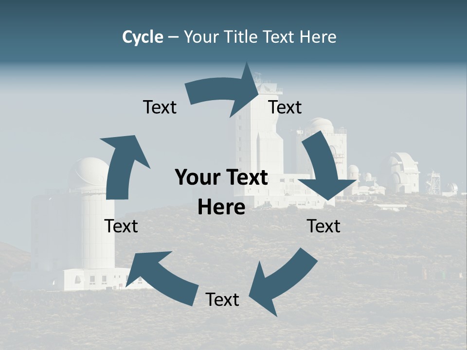 Heaven Volcano Blue PowerPoint Template