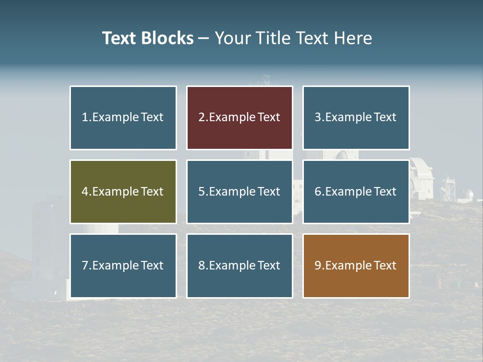 Heaven Volcano Blue PowerPoint Template