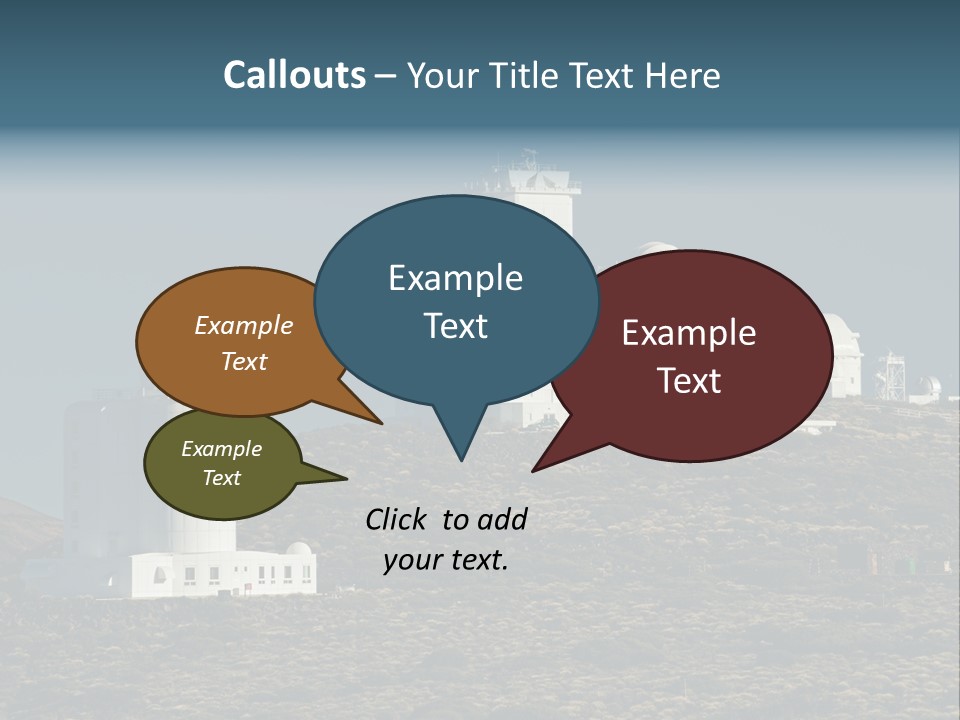 Heaven Volcano Blue PowerPoint Template