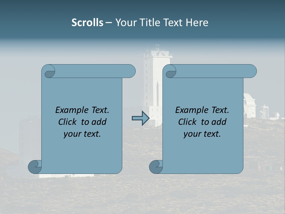 Heaven Volcano Blue PowerPoint Template