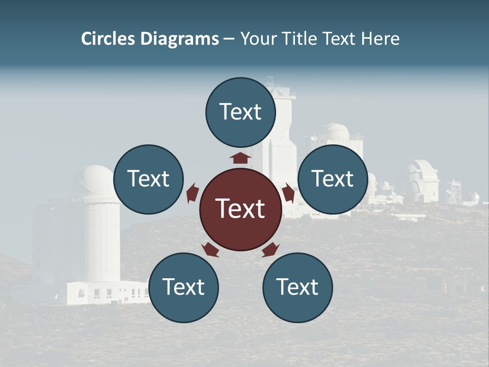 Heaven Volcano Blue PowerPoint Template